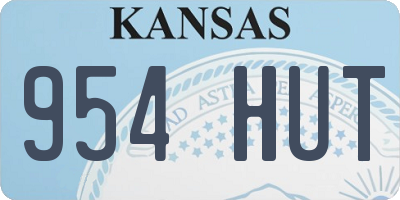 KS license plate 954HUT