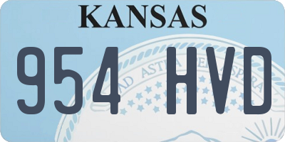 KS license plate 954HVD