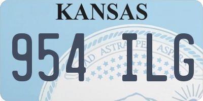 KS license plate 954ILG