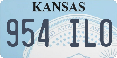KS license plate 954ILO