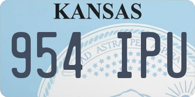 KS license plate 954IPU