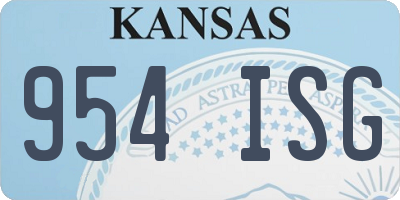 KS license plate 954ISG