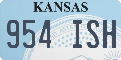 KS license plate 954ISH