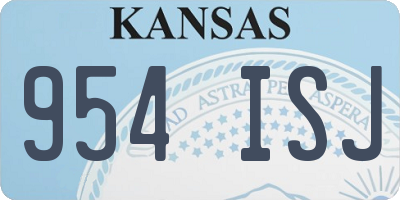 KS license plate 954ISJ