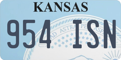 KS license plate 954ISN