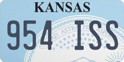 KS license plate 954ISS