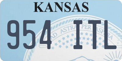 KS license plate 954ITL