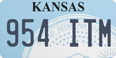 KS license plate 954ITM
