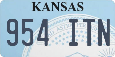 KS license plate 954ITN