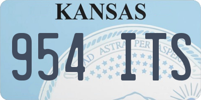 KS license plate 954ITS