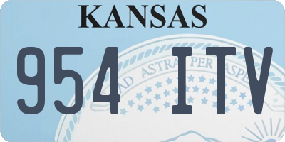 KS license plate 954ITV