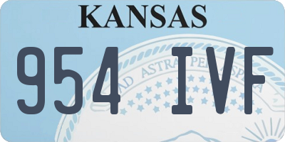 KS license plate 954IVF