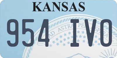 KS license plate 954IVO