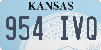 KS license plate 954IVQ
