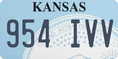 KS license plate 954IVV