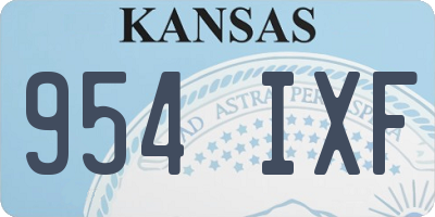 KS license plate 954IXF