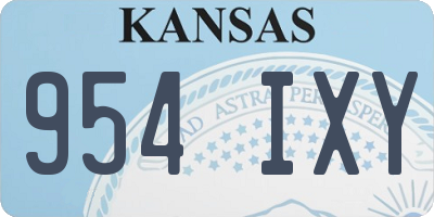 KS license plate 954IXY