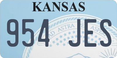 KS license plate 954JES