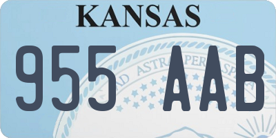 KS license plate 955AAB