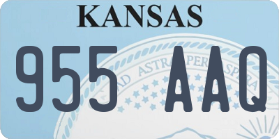 KS license plate 955AAQ