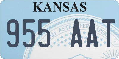 KS license plate 955AAT