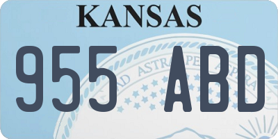KS license plate 955ABD