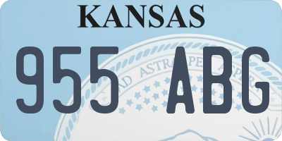 KS license plate 955ABG
