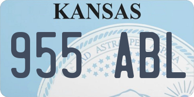 KS license plate 955ABL