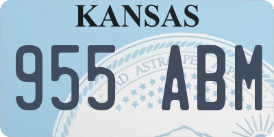 KS license plate 955ABM
