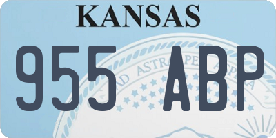 KS license plate 955ABP