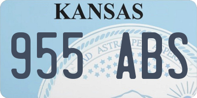 KS license plate 955ABS