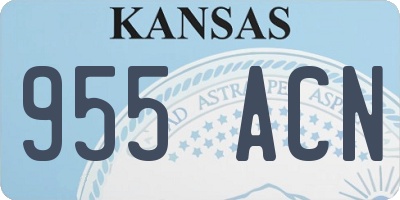 KS license plate 955ACN