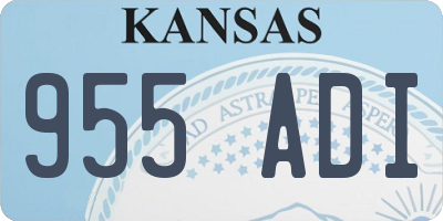 KS license plate 955ADI