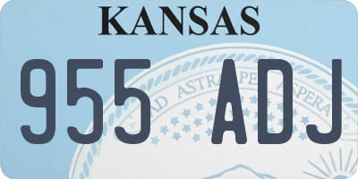 KS license plate 955ADJ