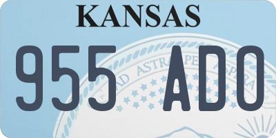 KS license plate 955ADO
