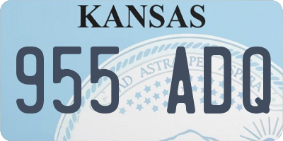 KS license plate 955ADQ