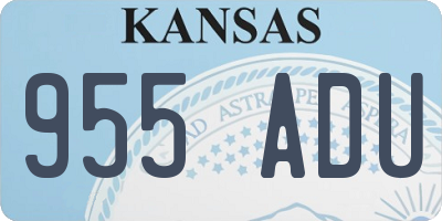 KS license plate 955ADU