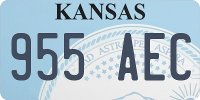 KS license plate 955AEC