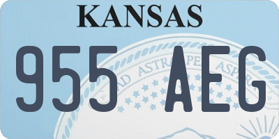 KS license plate 955AEG