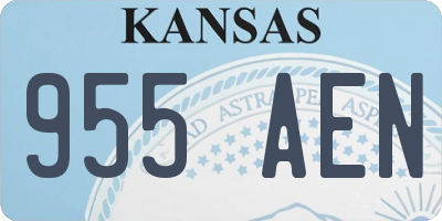 KS license plate 955AEN