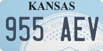 KS license plate 955AEV