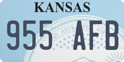 KS license plate 955AFB