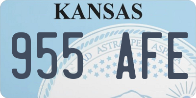 KS license plate 955AFE
