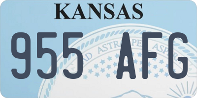 KS license plate 955AFG