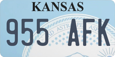 KS license plate 955AFK
