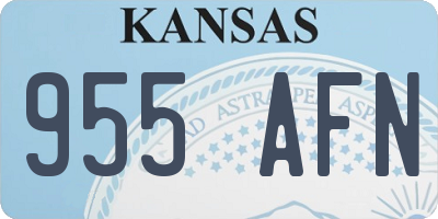 KS license plate 955AFN