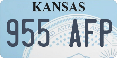 KS license plate 955AFP