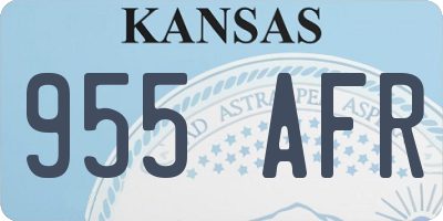 KS license plate 955AFR