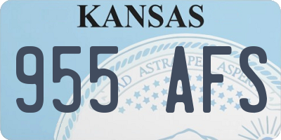 KS license plate 955AFS