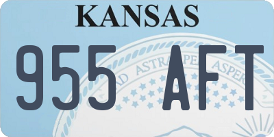 KS license plate 955AFT